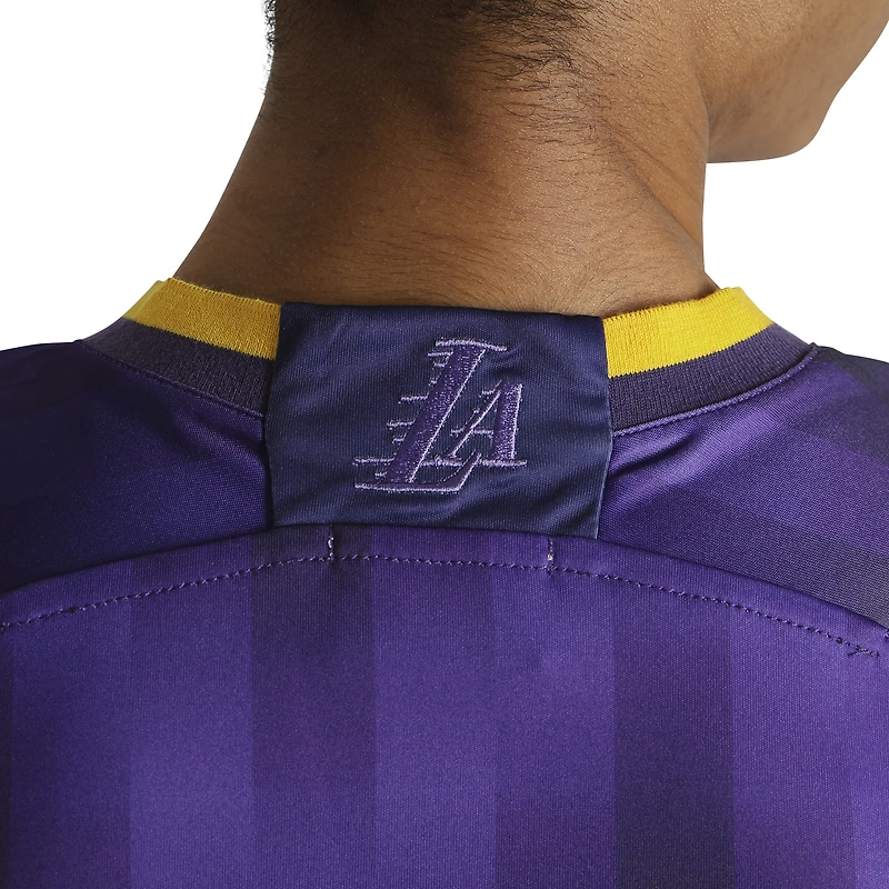Maillot de football Authmade x NBA violet des Los Angeles Lakers pour hommes - tendance