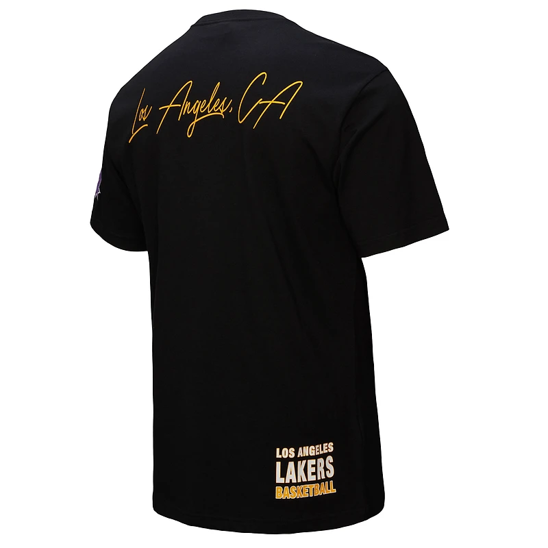 T-shirt noir pour homme de la collection Black Out des Los Angeles Lakers