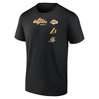 T-shirt noir pour homme avec logos graffiti des Los Angeles Lakers
