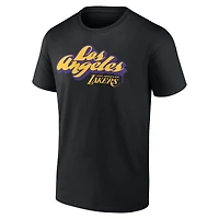 Men's  Black Los Angeles Lakers Graffiti T-Shirt