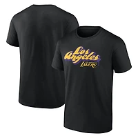Men's  Black Los Angeles Lakers Graffiti T-Shirt