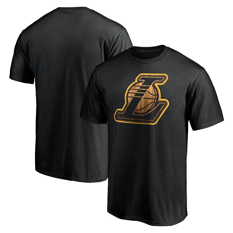 T-shirt noir pour homme des Los Angeles Lakers Hardwood