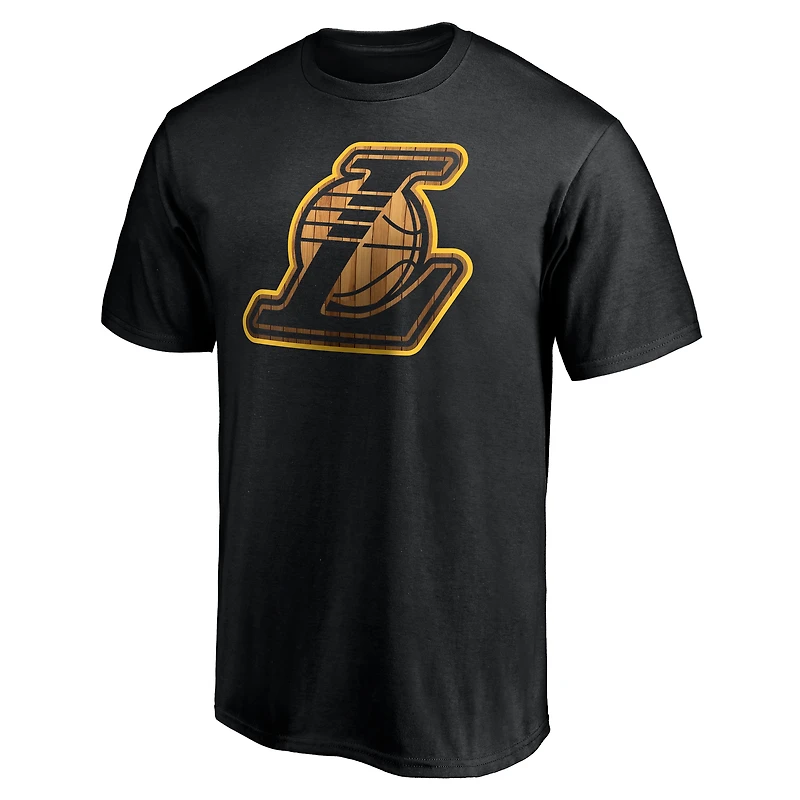 Men's  Black Los Angeles Lakers Hardwood T-Shirt