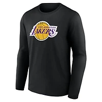 Men's  Black Los Angeles Lakers Primary Logo Long Sleeve T-Shirt