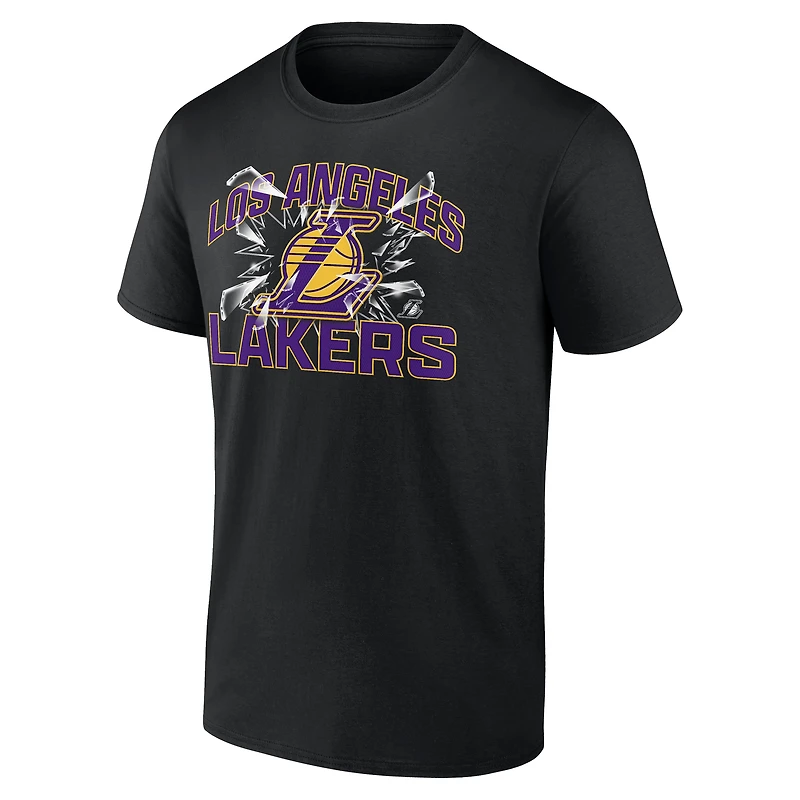 Men's Black Los Angeles Lakers Shattered T-Shirt
