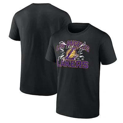 Men's  Black Los Angeles Lakers Shattered T-Shirt
