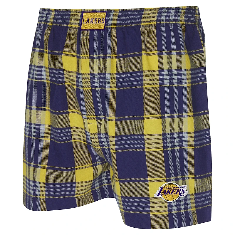 Boxer en flanelle violet pour homme Concepts Sport Los Angeles Lakers Region