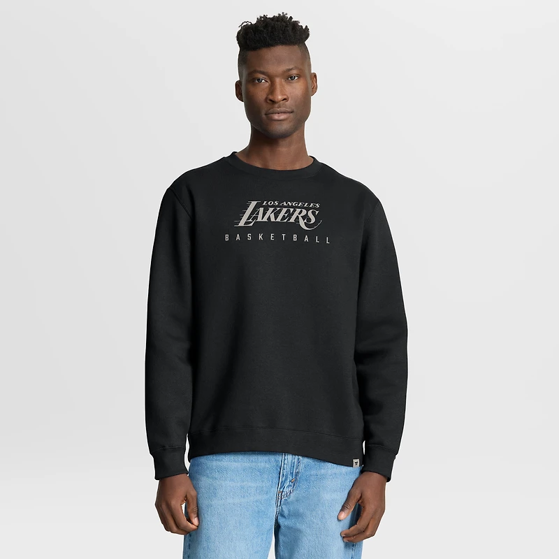 Men's Fanatics Black Los Angeles Lakers Crossover Collection Defensive Rotation Drill Premium Pullover Sweatshirt