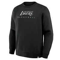Men's Fanatics Black Los Angeles Lakers Crossover Collection Defensive Rotation Drill Premium Pullover Sweatshirt