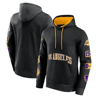 Men's Fanatics Black Los Angeles Lakers Home Court Pullover Hoodie