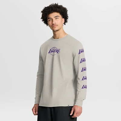T-shirt à manches longues premium Fanatics Cream Los Angeles Lakers Crossover Collection Ball Screen Action pour homme