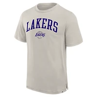 Men's Fanatics  Cream Los Angeles Lakers Crossover Collection Pull Up Jumper Shot Premium T-Shirt