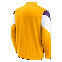 Men's Fanatics Gold Los Angeles Lakers Block Party League Best - Full-Zip Track Jacket