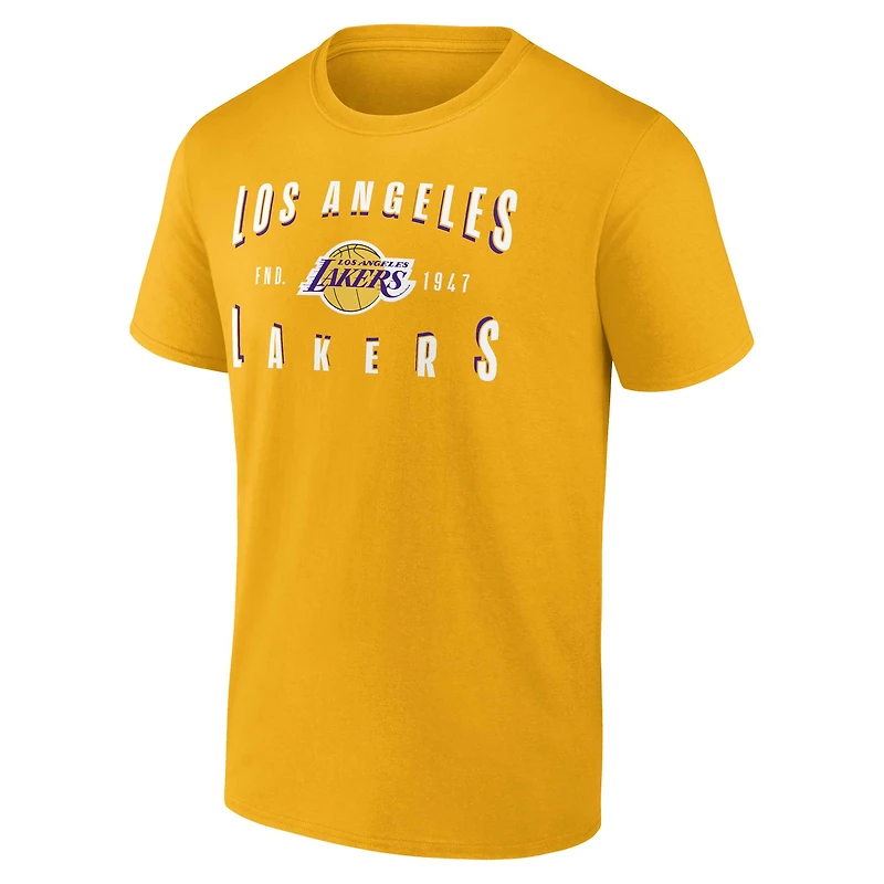 Men's Fanatics Gold Los Angeles Lakers Competition T-Shirt