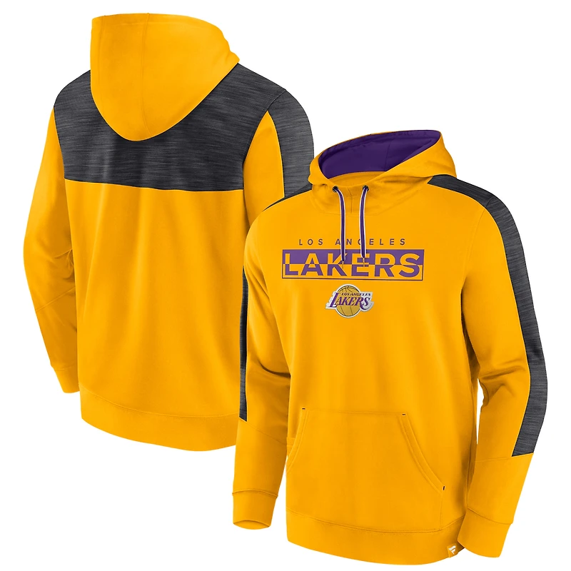 Sweat à capuche Fanatics Gold Los Angeles Lakers Fundamental Foul Line pour hommes