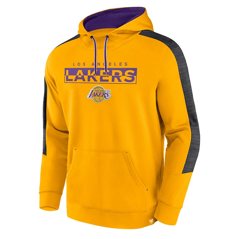 Sweat à capuche Fanatics Gold Los Angeles Lakers Fundamental Foul Line pour hommes