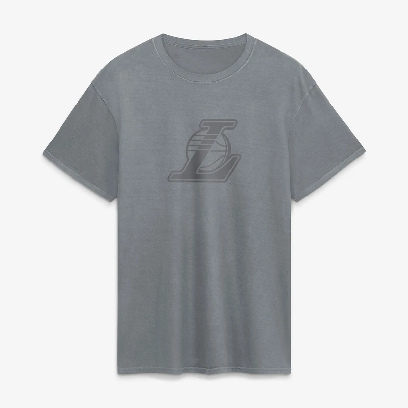 Men's Fanatics Gray Los Angeles Lakers Beach Wash T-Shirt