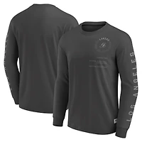 T-shirt à manches longues Fanatics gris pour homme Los Angeles Lakers Elements Future Ground Tonal Info
