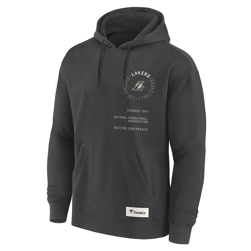 Sweat à capuche premium gris Los Angeles Lakers Future Ground Info Elements pour homme Fanatics