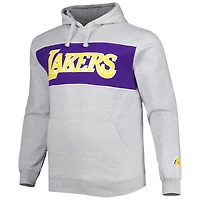 Sweat à capuche Fanatics gris chiné pour homme, Los Angeles Lakers, grandes tailles.