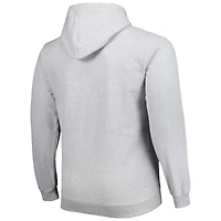 Men's Fanatics Heather Gray Los Angeles Lakers Big & Tall Wordmark Pullover Hoodie