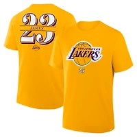 Men's Fanatics LeBron James Gold Los Angeles Lakers The Paint Name & Number T-Shirt