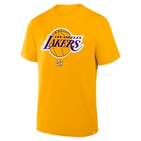 Men's Fanatics LeBron James Gold Los Angeles Lakers The Paint Name & Number T-Shirt