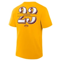Men's Fanatics LeBron James Gold Los Angeles Lakers The Paint Name & Number T-Shirt