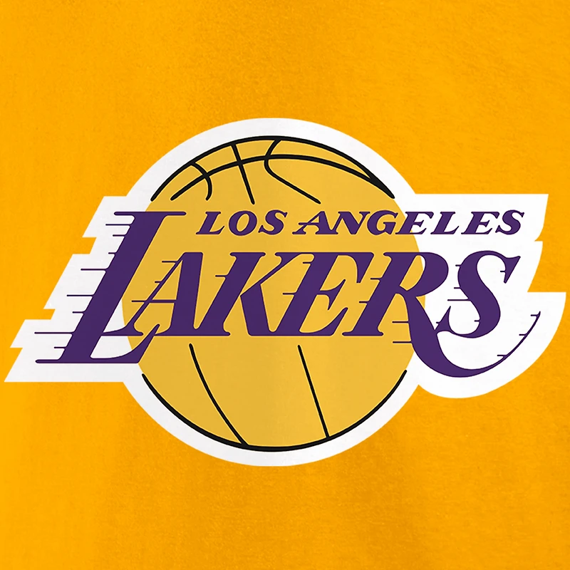 T-shirt avec nom et numéro de meneur jeu Fanatics LeBron James Gold Los Angeles Lakers pour hommes