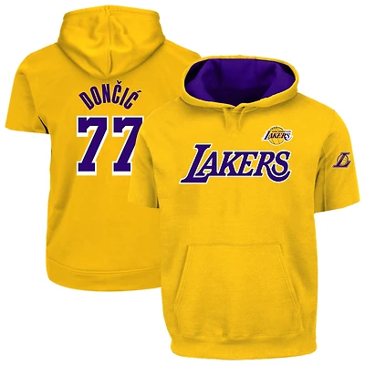 Men's Fanatics Luka Dončić Gold Los Angeles Lakers Big & Tall Short Sleeve Hoodie