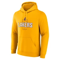 Men's Fanatics Luka Dončić Gold Los Angeles Lakers Icon Behind The Back Name & Number Pullover Hoodie