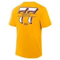 Men's Fanatics Luka Dončić Gold Los Angeles Lakers The Paint Name & Number T-Shirt