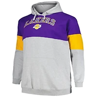 Sweat à capuche Fanatics violet/or pour hommes des Los Angeles Lakers Big & Tall
