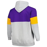 Sweat à capuche Fanatics violet/or pour hommes des Los Angeles Lakers Big & Tall