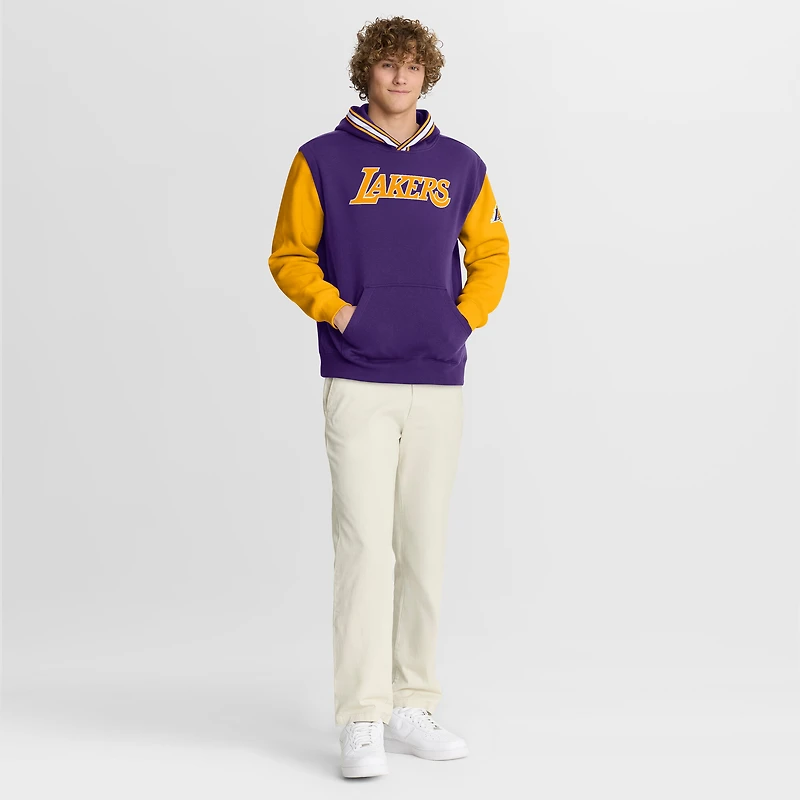 Sweat à capuche Fanatics violet/or pour homme Los Angeles Lakers Half Court Shot Clock Fastbreak