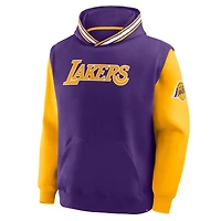 Sweat à capuche Fanatics violet/or pour homme Los Angeles Lakers Half Court Shot Clock Fastbreak