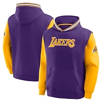 Sweat à capuche Fanatics violet/or pour homme Los Angeles Lakers Half Court Shot Clock Fastbreak