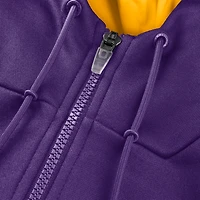 Men's Fanatics Purple Los Angeles Lakers Back Door Cut Play Defender Full-Zip Hoodie