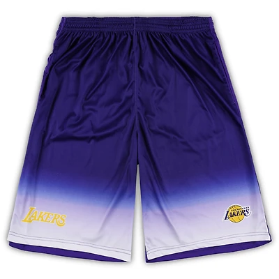 Men's Fanatics Purple Los Angeles Lakers Big & Tall Fadeaway Shorts