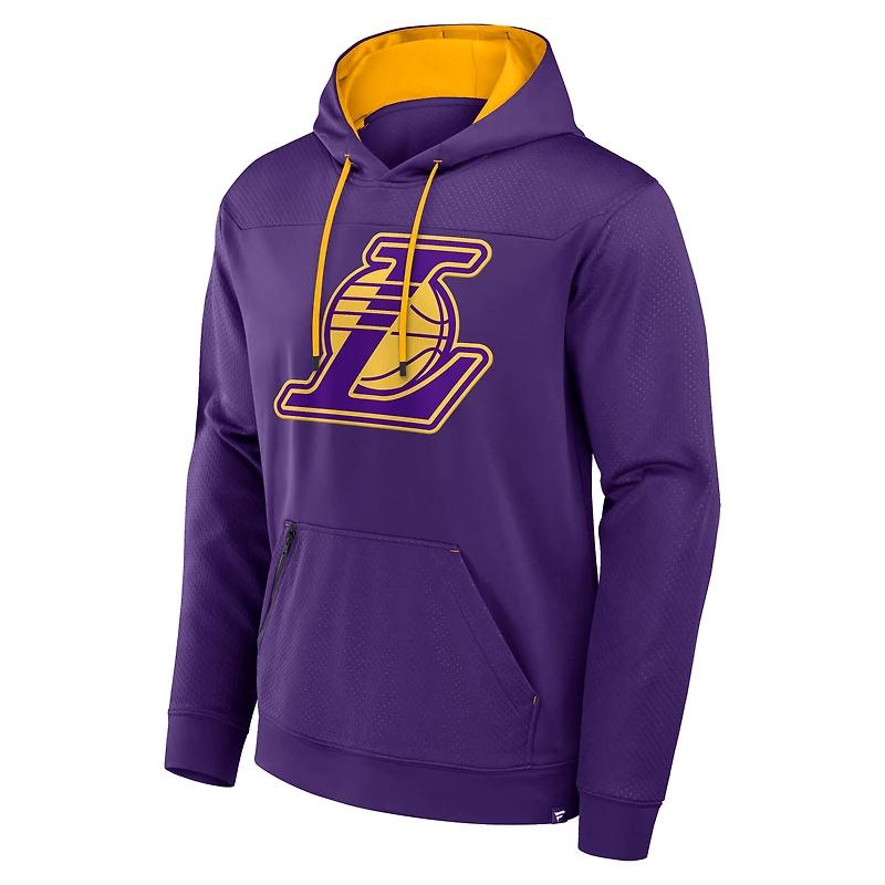 Sweat à capuche violet Fanatics pour hommes Los Angeles Lakers Reserve Defender