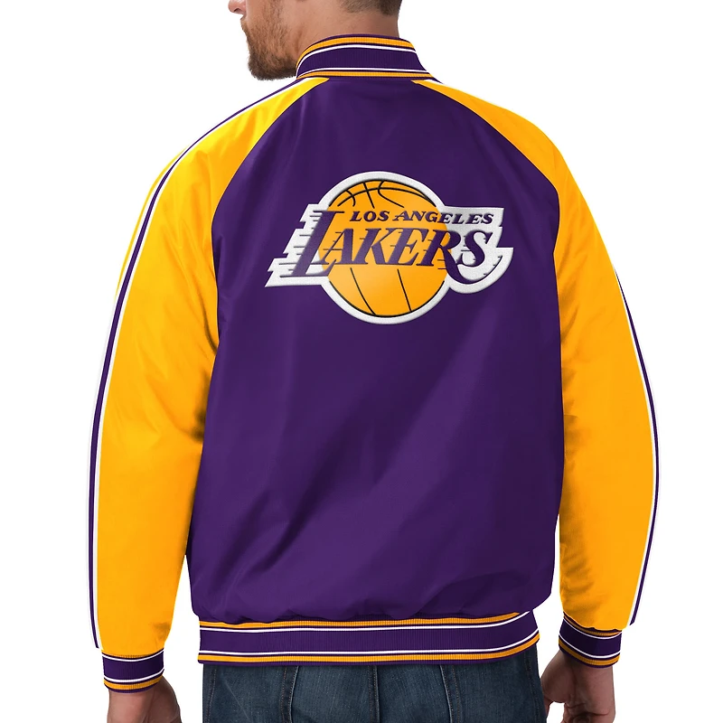 Men's G-III Sports by Carl Banks Purple Los Angeles Lakers Varsity Full-Snap - Jacket