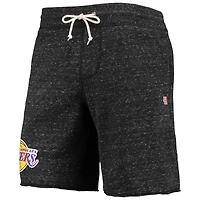 Men's Homage Charcoal Los Angeles Lakers Primary Logo Tri-Blend Sweat Shorts