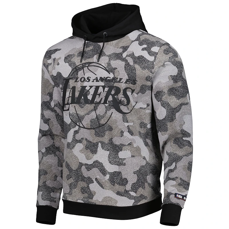 Sweat à capuche noir Hugo Boss x NBA Los Angeles Lakers Camo pour homme