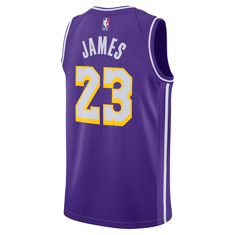 Maillot Swingman Jordan Brand LeBron James violet Los Angeles Lakers pour homme - Édition Statement