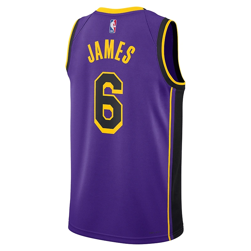 Men's Jordan Brand LeBron James Purple Los Angeles Lakers Swingman Replica Jersey - Statement Edition