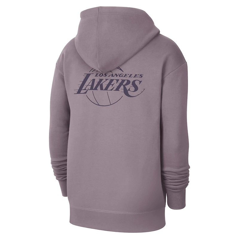 Men's Jordan Brand Purple Los Angeles Lakers Courtside Statement Edition Pullover Hoodie