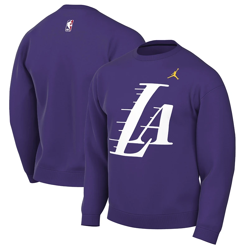 Men's Jordan Brand Purple Los Angeles Lakers Statement Edition Sweatshirt