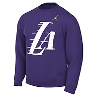 Sweat-shirt Jordan Brand violet pour homme Los Angeles Lakers Statement Edition