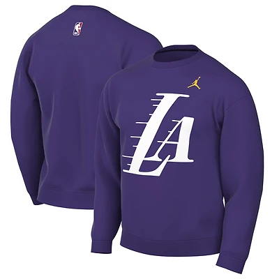 Sweat-shirt Jordan Brand violet pour homme Los Angeles Lakers Statement Edition