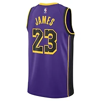 Maillot Jordan Brand violet Los Angeles Lakers Swingman Replica pour homme - Édition Statement